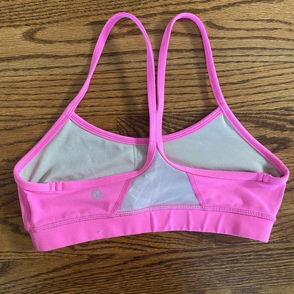 Hot pink sports bra